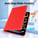 Red rotating protective case for Apple iPad Pro 11-inch M4 2024