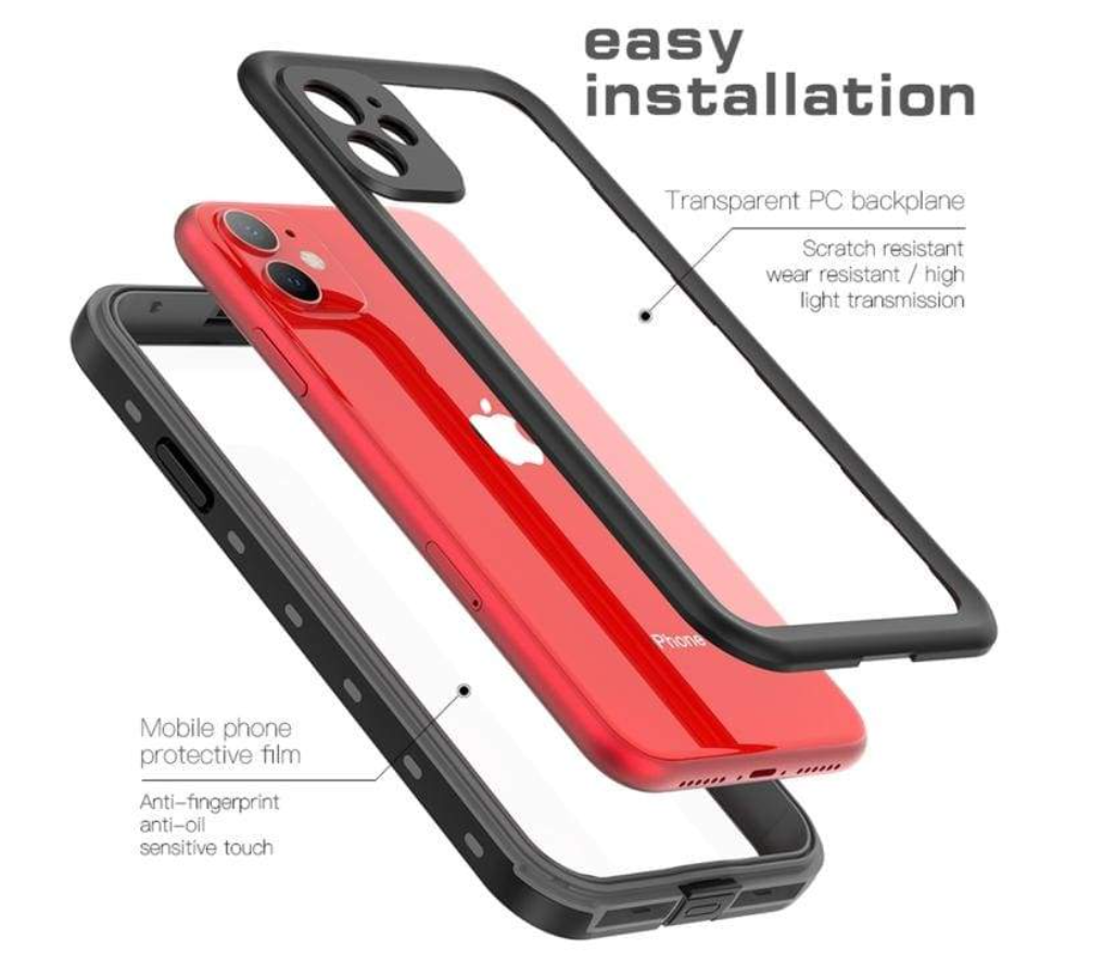 iPhone 11 waterproof case back view