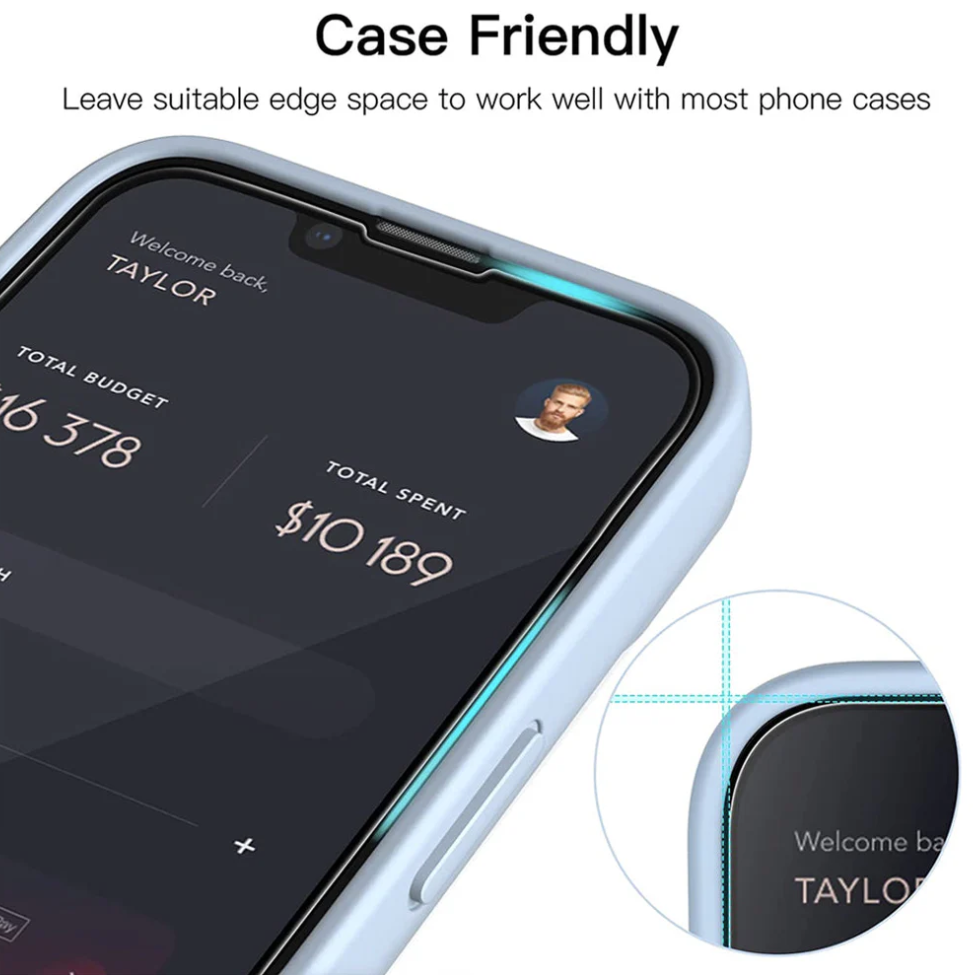 Edge-Friendly Tempered Glass for iPhone 