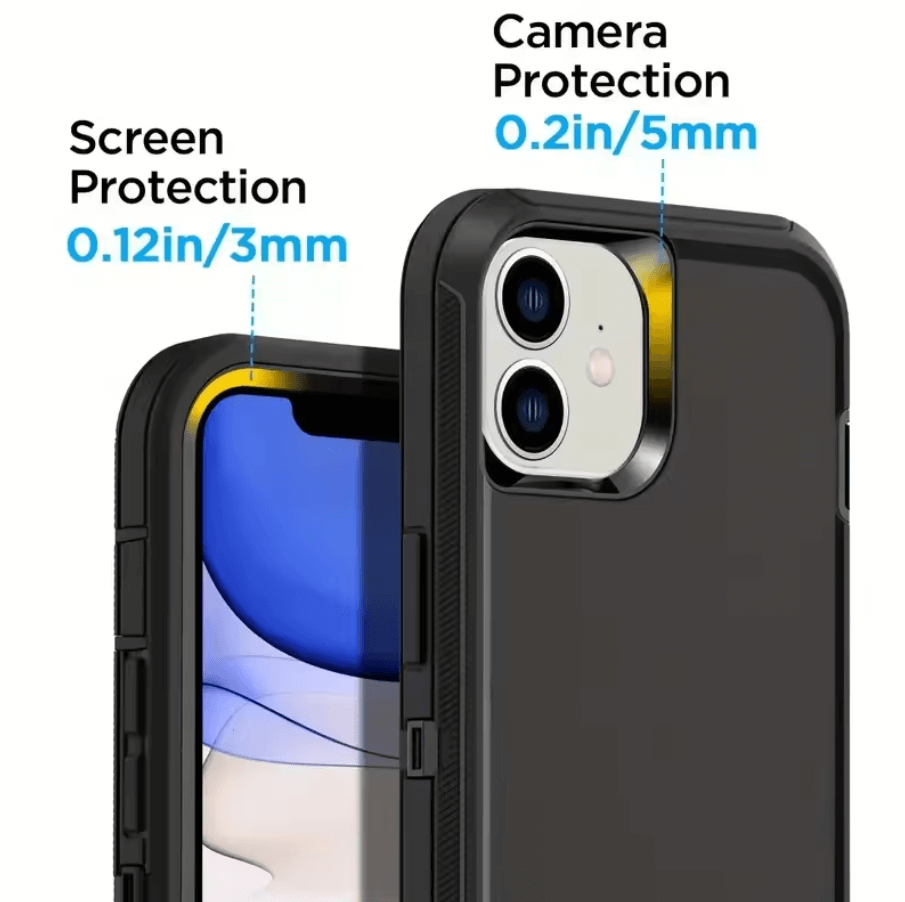 Heavy Duty Shockproof Case for iPhone 12 PC TPU back cover