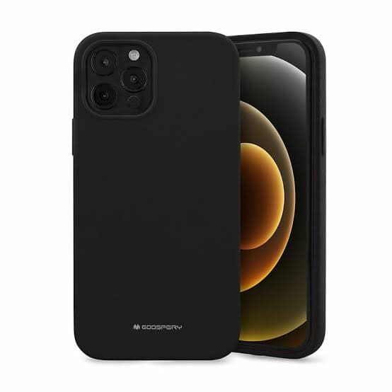 Silicone Case for iPhone 12 Pro Max (6.7”) (Goospery Black)