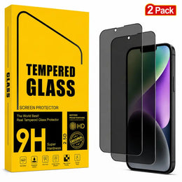 iPhone 12 Pro Max Privacy Tempered Glass Screen Protector (2 Pack) – 9H HD Anti-Spy 2.5D Rounded Edge Impact & Scratch