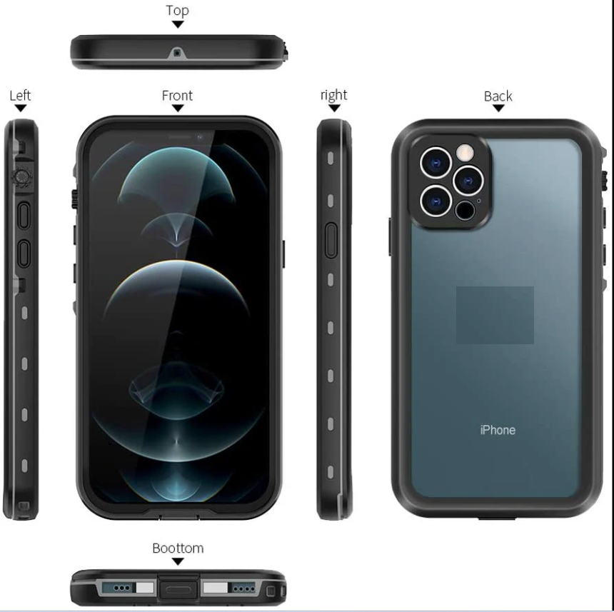 iPhone 12 Pro waterproof case back