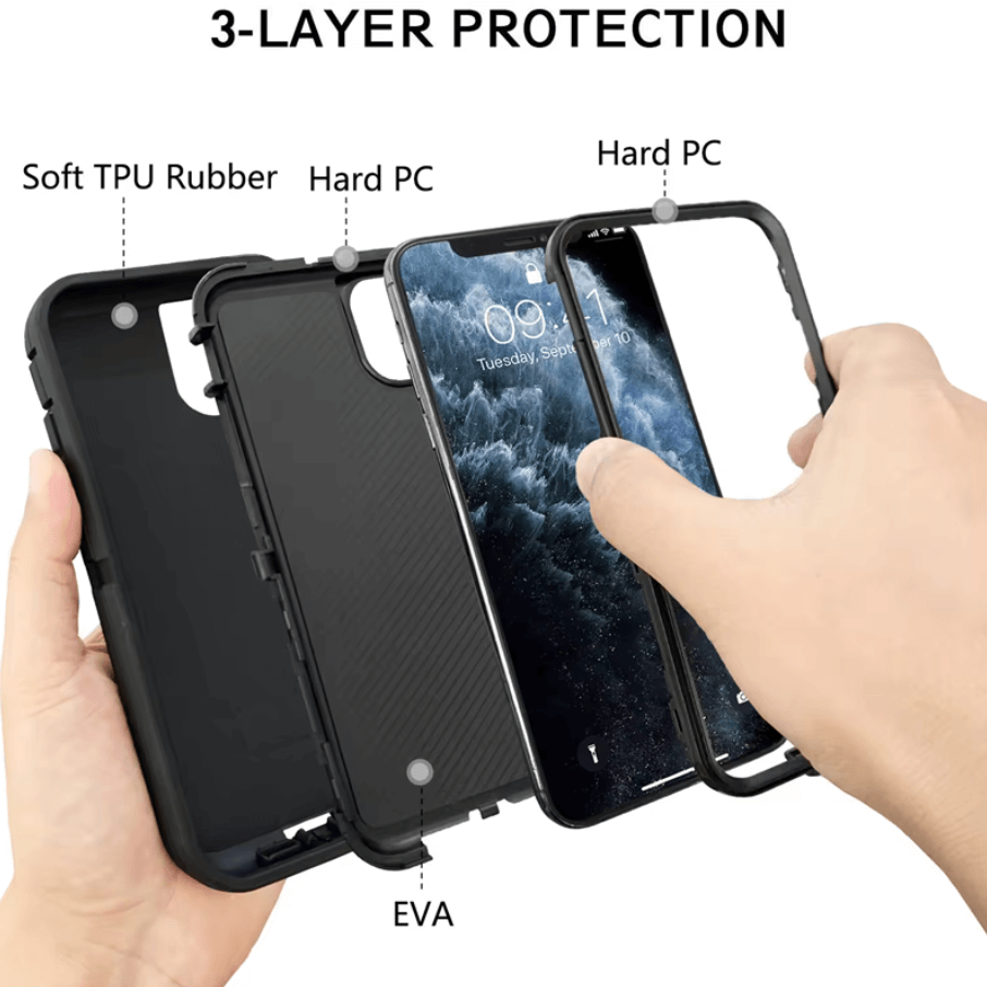 iPhone 13 shockproof case with 3 layer protection