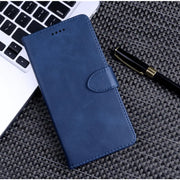 iPhone 13 Mini Wallet Case – Slim Leather Flip Cover - Navy