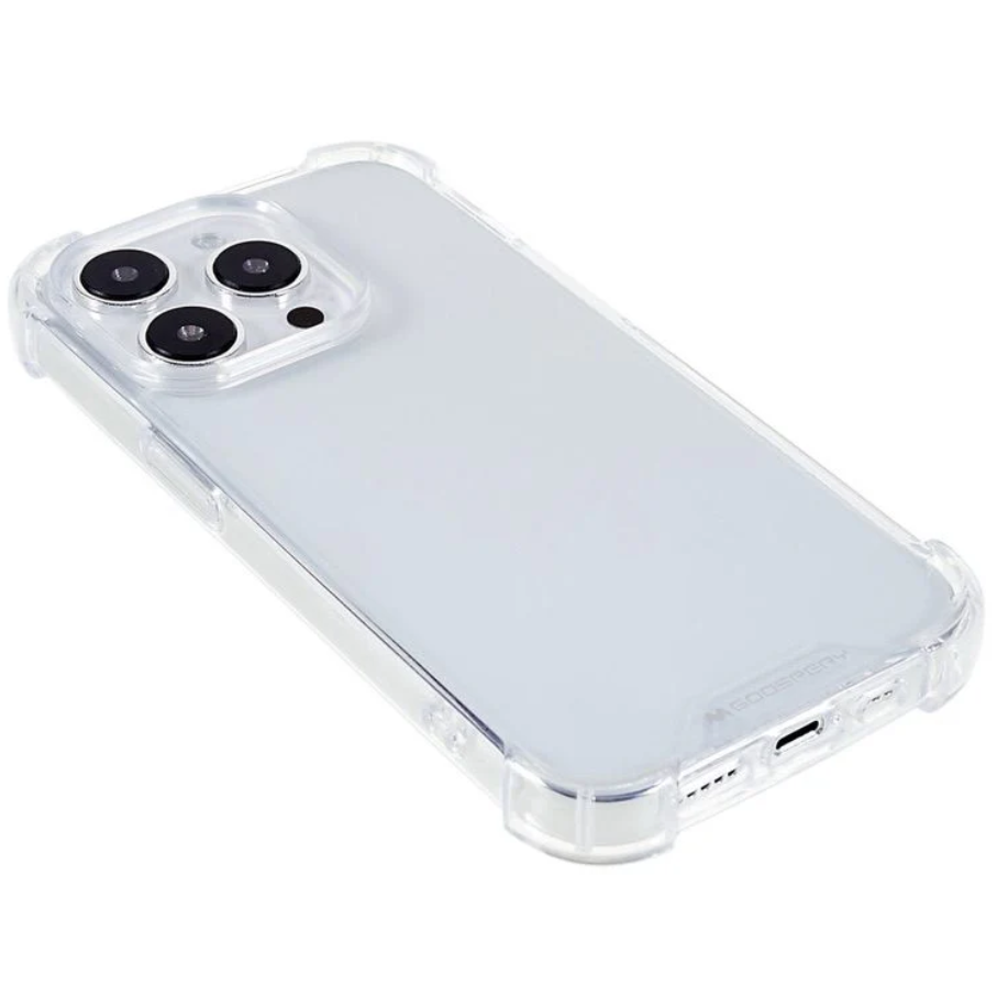 Clear phone case on a white background