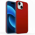 iPhone 14 Plus Silicone Case – Soft Protective Cover - Red