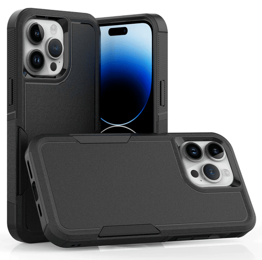 iPhone 14 Pro dual layer armor hard case black