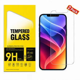 Iphone 15 Clear Tempered Glass Screen Protector (2 Pack) – 9H HD 2.5D Rounded Edge Impact & Scratch Resistant