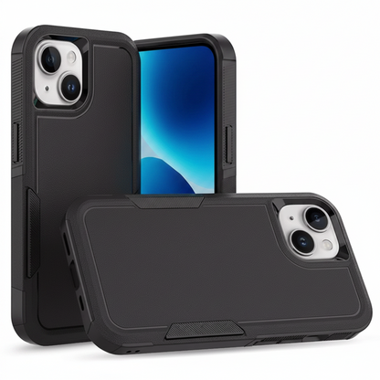 iPhone 15 dual layer armor hard case black