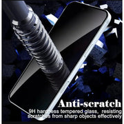 iPhone 15 Plus Privacy Tempered Glass Screen Protector (2 Pack) – 9H HD Anti-Spy 2.5D Rounded Edge Impact & Scratch