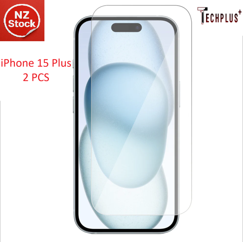 iPhone 15 Plus Screen Protector 2 Pack with Cleaning Wipes