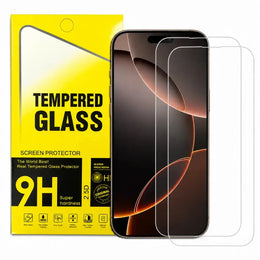 Iphone 15 Pro Clear Tempered Glass Screen Protector (2 Pack) – 9H HD 2.5D Rounded Edge Impact & Scratch Resistant