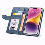 iPhone 15 Pro Flip Wallet Case Cowhide Dot Pattern - Mobile Phone