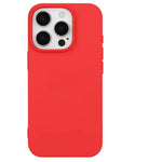 iPhone 15 Pro Max Silicone Case – Soft Protective Cover (Black Blue Red) - Red
