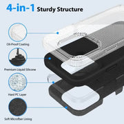 iPhone 15 Pro Silicone Case – Soft Protective Cover (Black Blue Red)