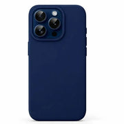 iPhone 15 Pro Silicone Case – Soft Protective Cover (Black Blue Red)