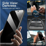 iPhone 16 Privacy Tempered Glass Screen Protector (2 Pack) – 9H HD Anti-Spy 2.5D Rounded Edge Impact & Scratch Resistant
