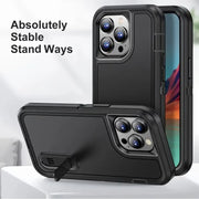 IPhone 16 Pro Max Triple Layer Armor Hard Case with Kickstand - Mobile Phone