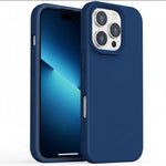 iPhone 16 Pro Silicone Case – Soft Protective Cover (Black Blue Red)