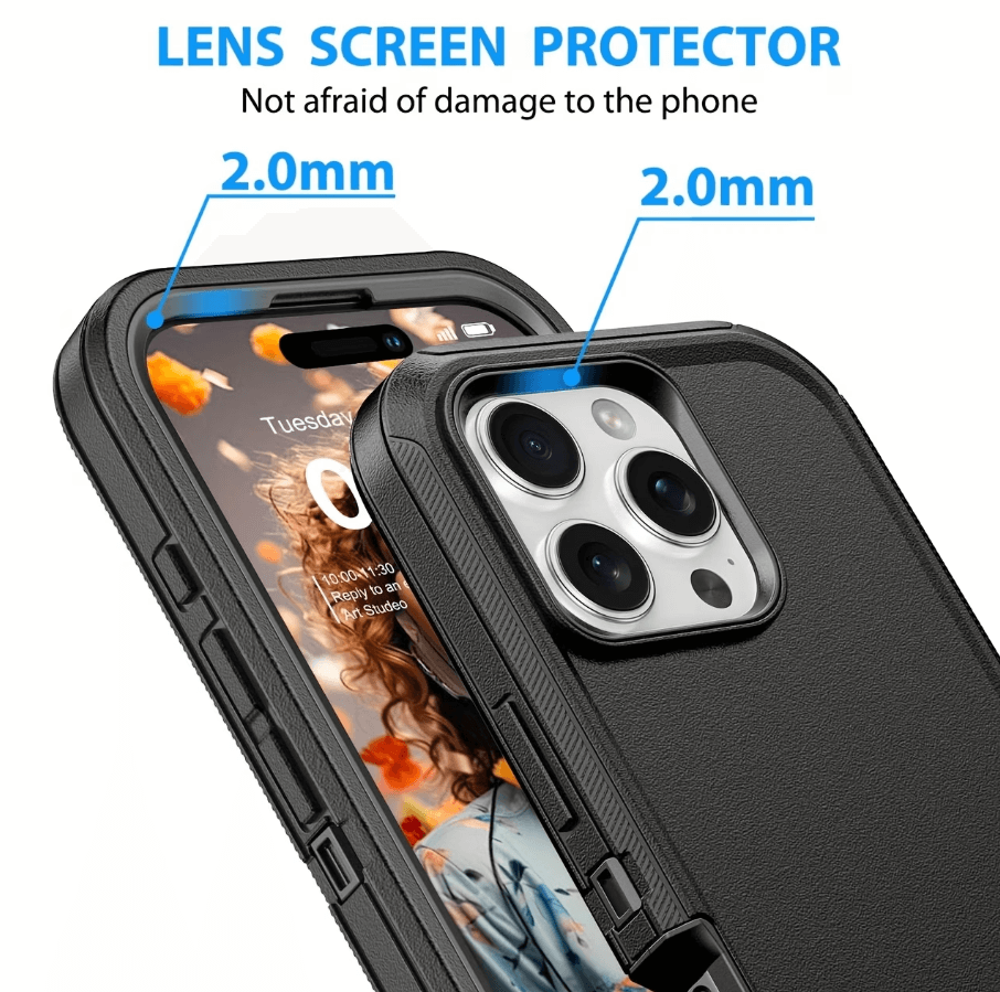 iphone 16 pro triple layer case lens protector