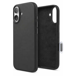 iPhone 16 Silicone Case – Soft Protective Cover - Black