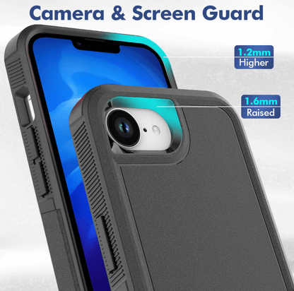 iPhone 16e armor hard case for camera & screen guard