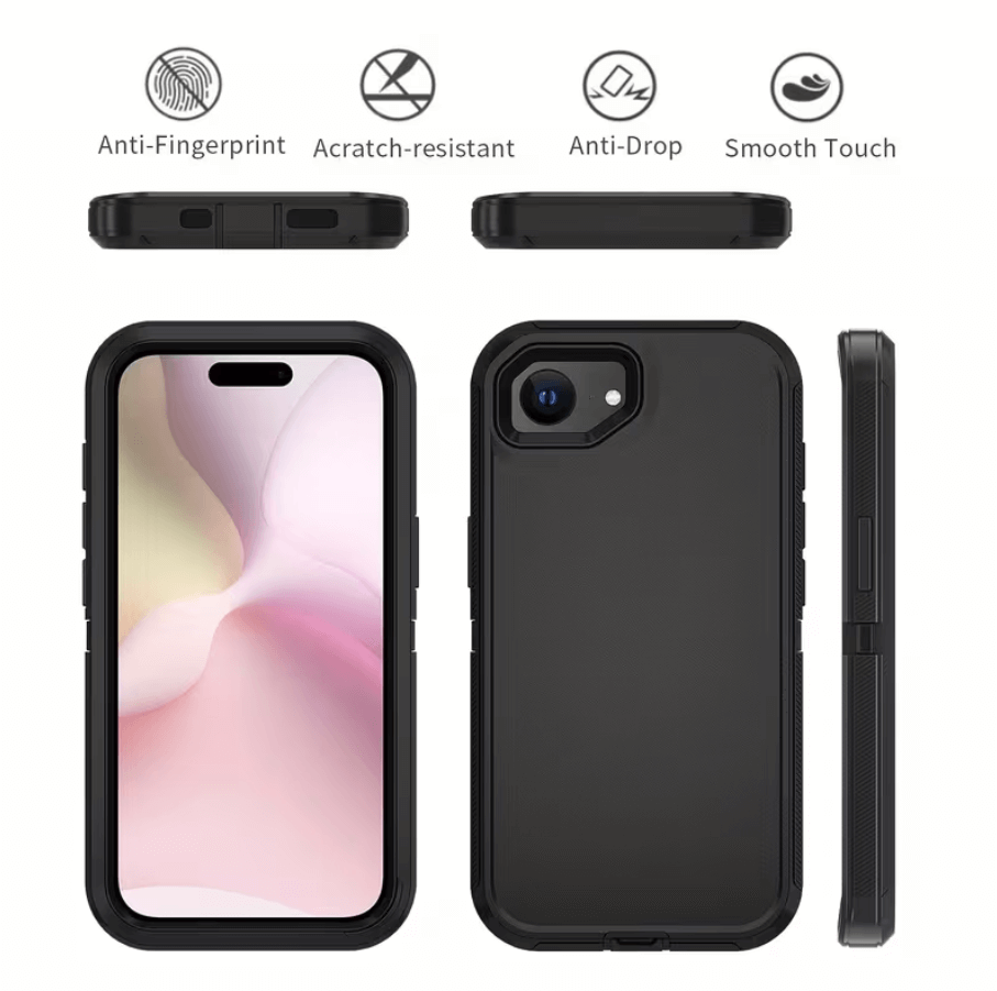 iPhone 16e Heavy Duty Shockproof Case NZ side grip design