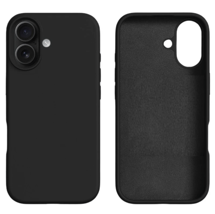Black phone case on a white background