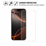 Iphone 17 Pro Max Clear Tempered Glass Screen Protector – 9H HD 2.5D Rounded Edge Impact & Scratch Resistant
