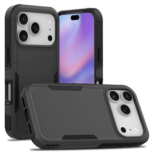 iPhone 17 Pro Max dual layer armor hard case black