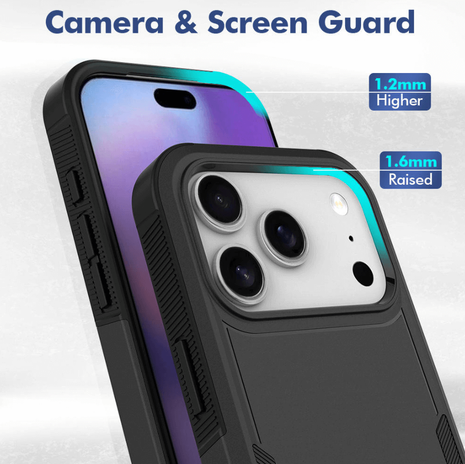 iPhone 17 Pro Max armor hard case for camera & screen guard