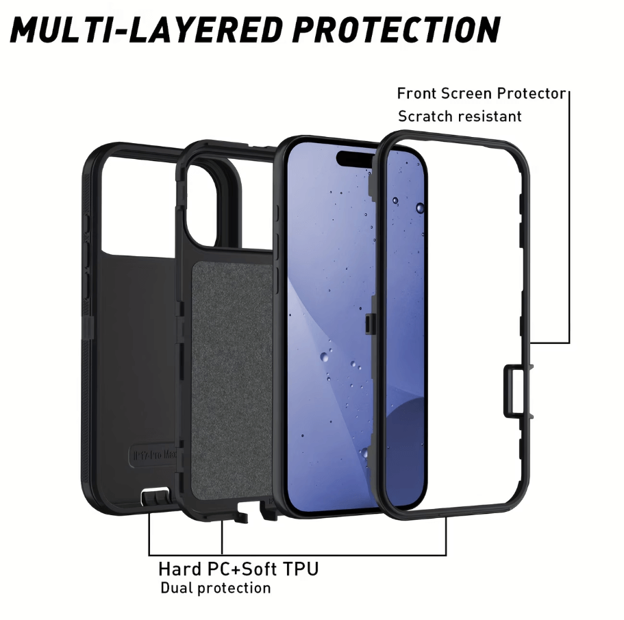 iphone 17 pro max triple layer case multi layer protecton