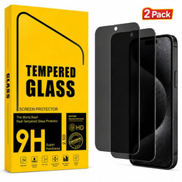 iPhone 18 Pro Max Privacy Tempered Glass Screen Protector (2 Pack) – 9H HD Anti-Spy 2.5D Rounded Edge Impact & Scratch