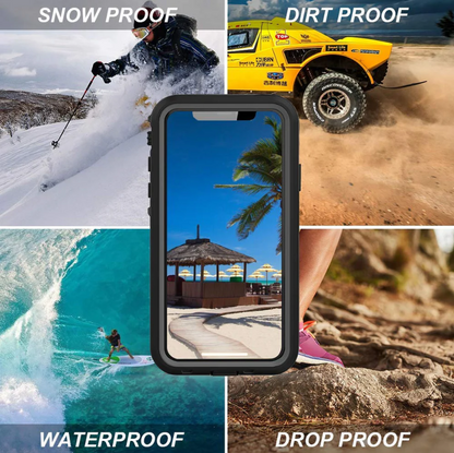 iPhone waterproof case with built in screen protector