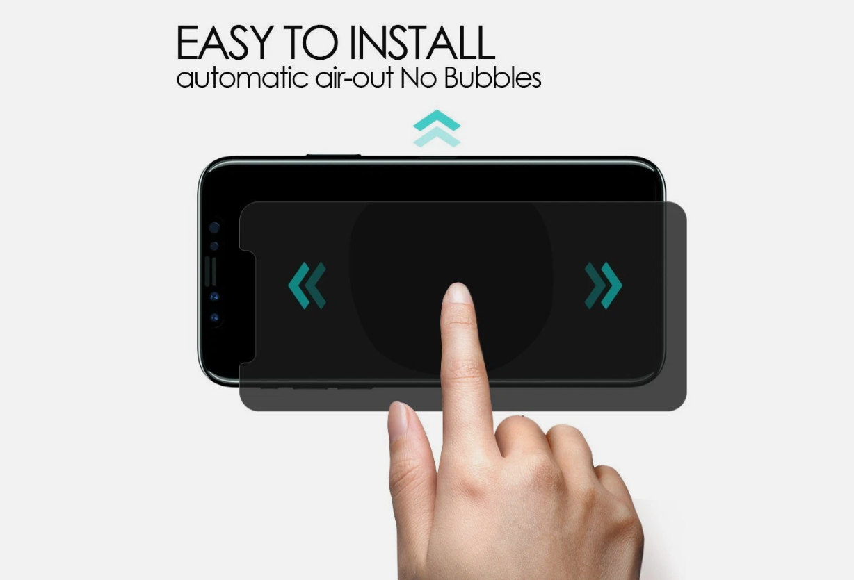 Easy Installation iPhone X Privacy Tempered Glass