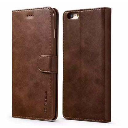 Synthetic Leather Flip Case for iPhone XR (Brown)