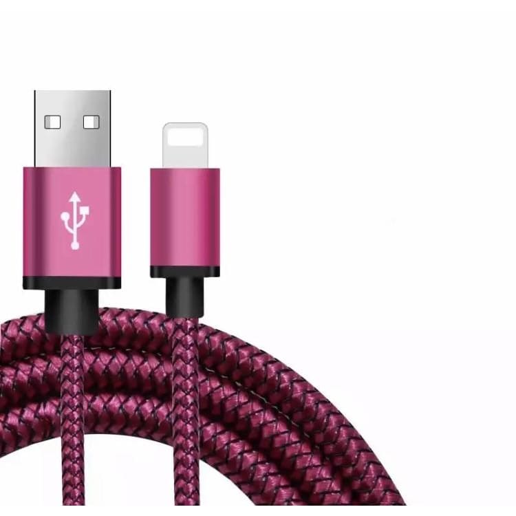 Charger Cable for iPhone/iPad 1m (Rose Red)