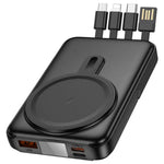 J135 Rico Magnetic Wireless Power Bank 10000mAh with Built-In Cables