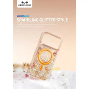 Keephone Iceland Glitter Case for iPhone 17 Pro | 3D Diamond Shell MagSafe - Mobile Phone