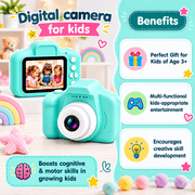 kids digital camera with compact design and built-in screen