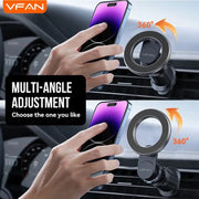 Magnetic Air Vent Phone Mount with 360° Rotation & Hook Locking (H09)