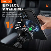 Magnetic Air Vent Phone Mount with 360° Rotation & Hook Locking (H09)
