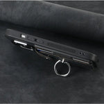 Magnetic Card Holder with Ring – Black