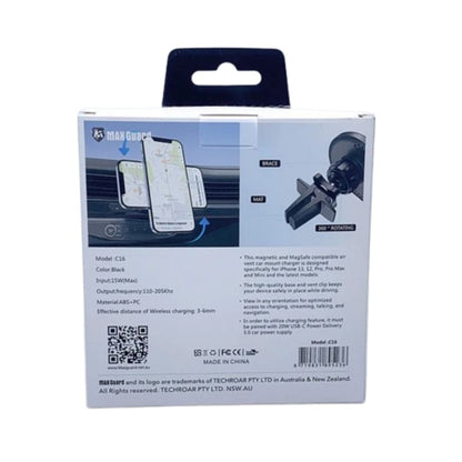 Maxguard 15W MagFit wierless Charger Car Holder C16