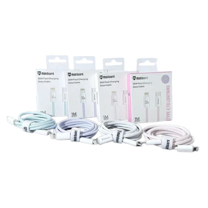 Maxguard 1m Colours 30W Type-C to Lightning Cable
