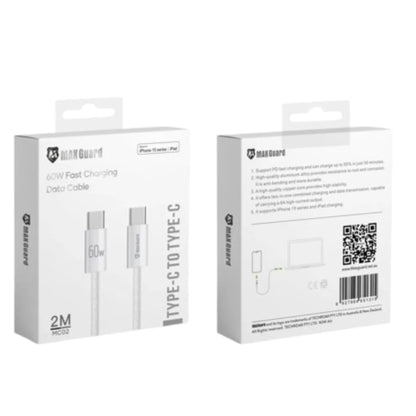 Maxguard 1m Colours 60W Type-C to C cable MC01