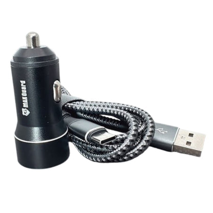 Maxguard 3.1A 2 USB car charger with USB-A to C combo MC039C