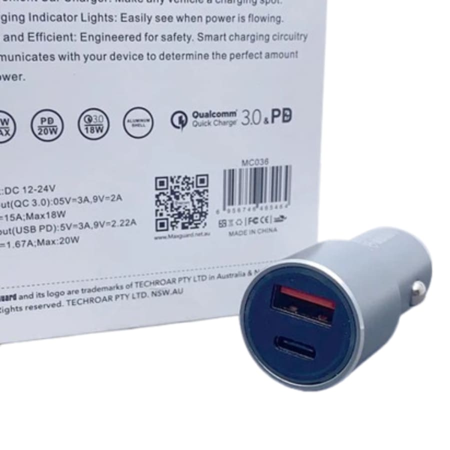 Maxguard 38W UAB A+C car charger MC036