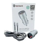 Maxguard 38W USB A + C car charger with Type-C to Lightning combo MC036LC - Accessories